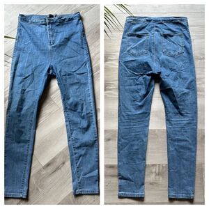 Pretty Little Thing Disco Denim High Waisted Skinny Jeans Size 14